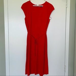 Ann Taylor red cotton dress size 2